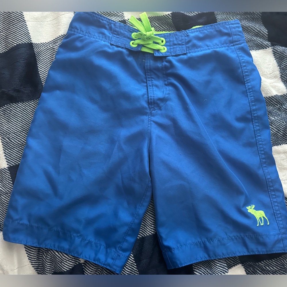 4/$50 Abercrombie Boys Swim Trunks ROYAL BLUE Youth LARGE SEE PICTURES & DETAILS